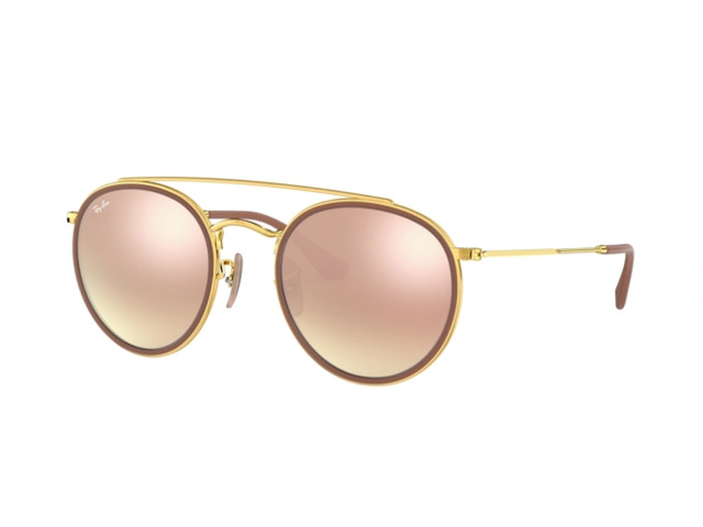 Сонцезахисні окуляри Ray-Ban Round Double Bridge RB 3647-N 001/7O 51 мм. MIRROR GOLD