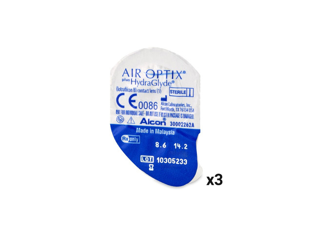 Контактні лінзи AirOptix Plus HydraGlyde (3шт.)