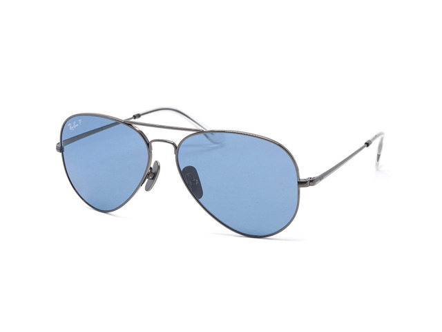 Сонцезахисні окуляри Ray-Ban Aviator Titanium RB 8089 165/S2 58 мм TINTED BLUE POLAR