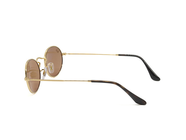 Сонцезахисні окуляри Ray-Ban Oval Flat Lenses RB 3547 001/53 51 мм. TINTED BROWN. Фото 3