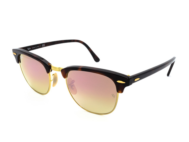 Сонцезахисні окуляри Ray-Ban Clubmaster Flash Lenses RB 3016 990/7O 49 мм. MIRROR BROWN