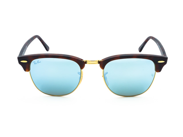 Сонцезахисні окуляри Ray-Ban Clubmaster Flash Lenses RB 3016 1145/30 51 мм. MIRROR CRYSTAL SILVER