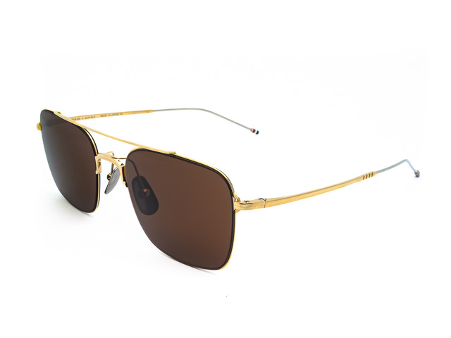 Сонцезахисні окуляри THOM BROWNE TBS 120-A-02 // GLD-SLV 53 мм. TINTED BROWN