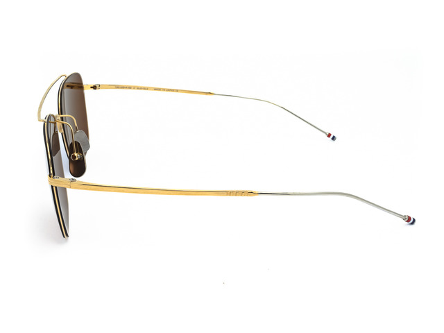 Сонцезахисні окуляри THOM BROWNE TBS 120-A-02 // GLD-SLV 53 мм. TINTED BROWN. Фото 3
