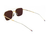 Сонцезахисні окуляри THOM BROWNE TBS 120-A-02 // GLD-SLV 53 мм. TINTED BROWN. Фото 4