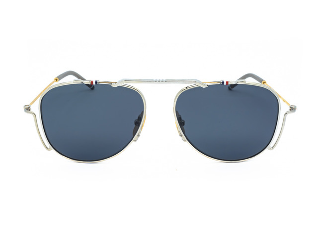 Сонцезахисні окуляри THOM BROWNE TBS 917A 01 // SLV-GLD 56 мм. TINTED GREY 
