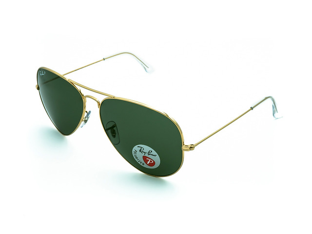 Сонцезахисні окуляри Ray-Ban Aviator Large Metal RB3025 001/58 58мм. TINTED GREEN POLAR