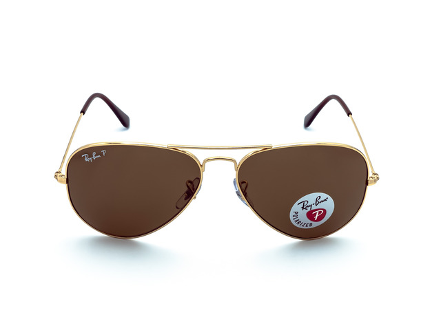 Сонцезахисні окуляри Ray-Ban Aviator Large Metal RB 3025 001/57 58 мм. TINTED BROWN POLAR