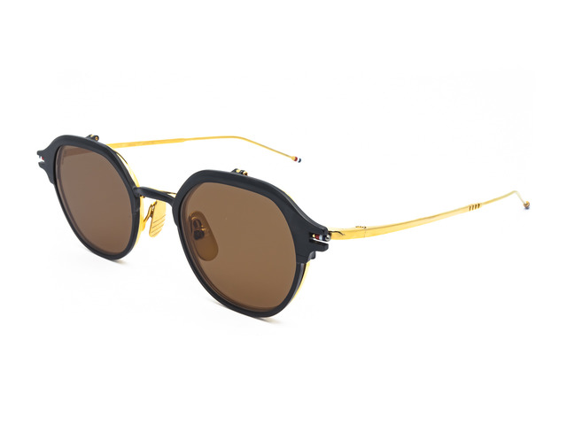Сонцезахисні окуляри THOM BROWNE TBS 812-46-03//BLK-GLD 46мм. TINTED BROWN. Фото 5