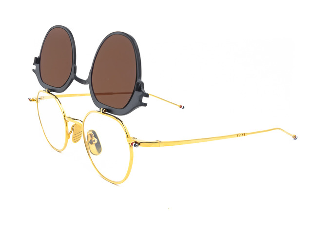 Сонцезахисні окуляри THOM BROWNE TBS 812-46-03//BLK-GLD 46мм. TINTED BROWN
