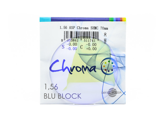 Лінзи для окулярів DIVEL ITALIA 1.56 CHROMA  BLUE BLOCKER