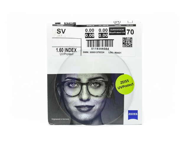 Лінзи для окулярів ZEISS Monof. Sph 1.6 DVBP UV