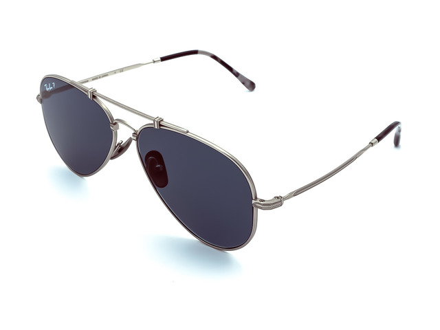 Сонцезахисні окуляри Ray-Ban Aviator Titanium RB 8125M 9165 58 мм. TINTED BLUE POLAR. Фото 2