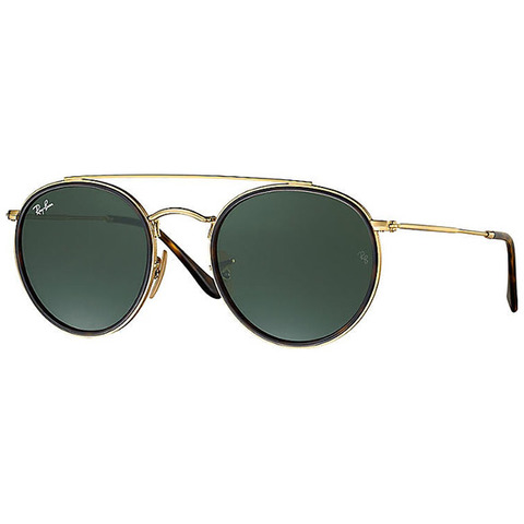 Сонцезахисні окуляри Ray-Ban Round Double Bridge RB3647N 001 51 мм. TINTED GREEN. Фото 2