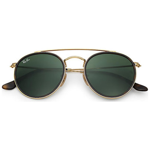 Сонцезахисні окуляри Ray-Ban Round Double Bridge RB3647N 001 51 мм. TINTED GREEN. Фото 3