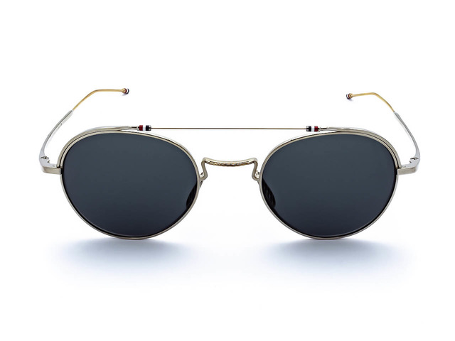 Сонцезахисні окуляри THOM BROWNE TBS-912 02 // SLV-GLD 49мм. TINTED GREY